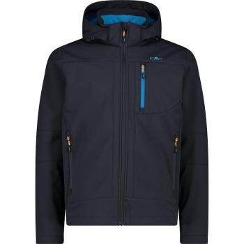 CMP Zipped Hooded Softshell Hiking Jacket - Anthracite/Reef, Men's Size 46