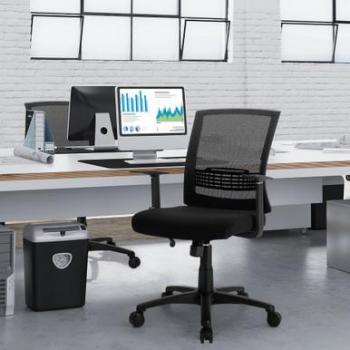 Goplus Mesh Office Chair Mid Back Task Chair Height Adjustable