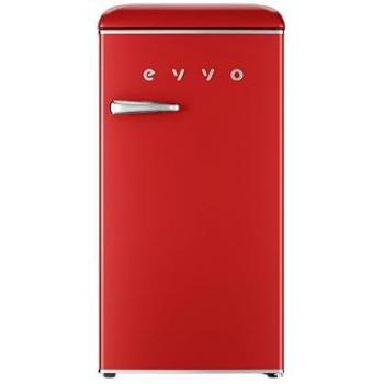 Frigorífico Mini Retro Evvo F26R Rojo 95 litros, 84L + 11L Congelador, Diseño Vintage, Bajo Consumo, Silencioso