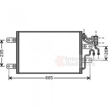 Condensador de Aire Acondicionado Van Wezel 37005394 para Opel Meriva 1.3, 1.6, 1.7 CDTI + Turbo sin Secador