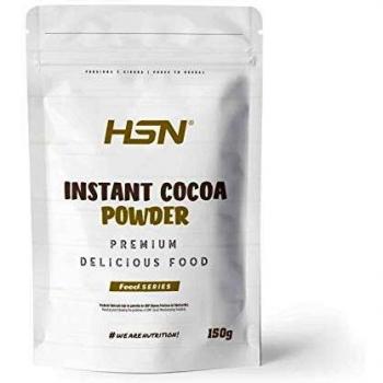 Cacao Instantáneo + Inulina de HSN | Instant Cocoa Powder | 100% Puro, Sin Azúcar Añadido, Alto en Fibra | Vegano, Sin Gluten, Sin Lactosa, Sin Grasas Trans, En Polvo, 150g