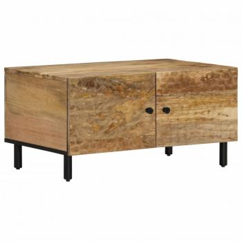 Mesa de centro de madera maciza de mango 80x50x40 cm Marrón