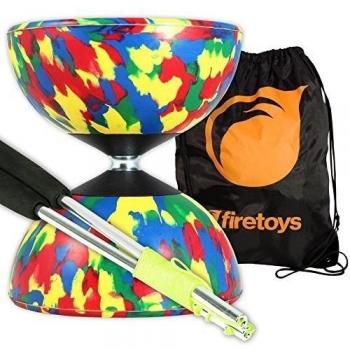 Arlequín Diabolo Set, palitos de metal Diabolo Diabolo, cuerdas y Bolsa
