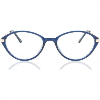 Cat Eye Full Rim Plastic Women's Prescription Glasses - Blue - Size 51 - Blue Light Block Available - SmartBuy Collection