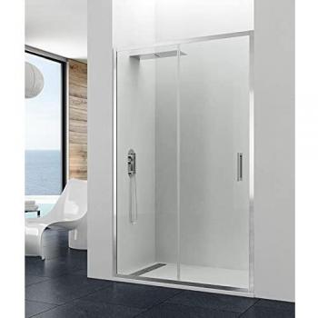 GME Prestige Titan Mamparas Ducha Frontales con 1 Hoja Fija + 1 Corredera, 170 cm Ancho x 195 cm Altura