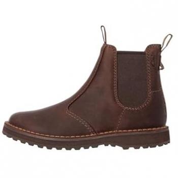 Clarks Solsbury Leather Chelsea Boots - Dark Brown - Male - Size: 7 UK