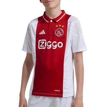 Ajax adidas Home Shirt 2024-25 - Kids, Red/White, Short Sleeve, Size: 7-8 Years (26-28 / 71cm), Unisex