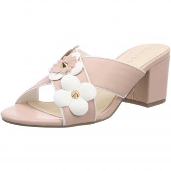 Bianco Flower Cross Sandal, Zuecos para Mujer, Beige