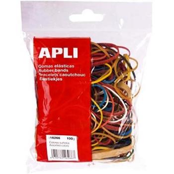 APLI 16266 - Gomas elásticas surtidas en bolsa 100 g