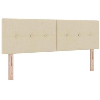 Cabecero LED con tiras de luz LED crema 160 cm tela