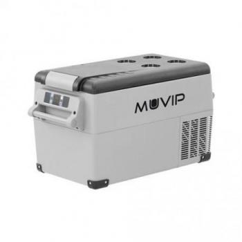 Muvip Nevera Portatil de Compresor 35L con Proteccion Bateria Vehiculo, Luz LED y Control Bluetooth