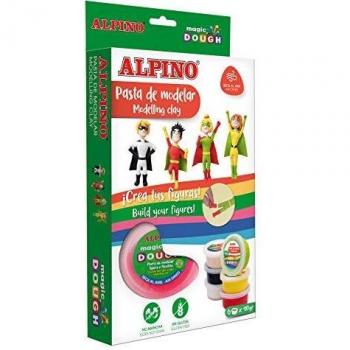 Alpino Magic Dough - Compuesto para Cerámica y Modelaje, Arcilla de Modelar Multicolor 240g, Pack de 1 Pieza(s)