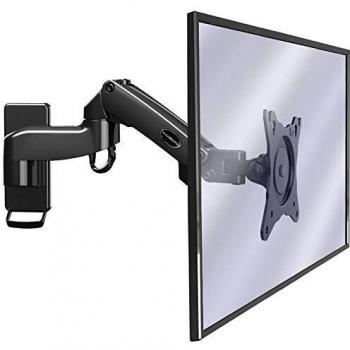 Invision Soporte Monitor Pared de PC y TV, para Pantallas 17-27, Ergonómico Soporte de un Solo Brazo Altura Ajustable con Inclinación, Giratoria y Rotar, VESA 75x75mm y 100x100mm, Peso 2-7kg [MX250]