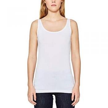 Esprit 997ee1k816 Camiseta sin Mangas, Blanco
