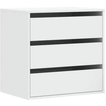 Cajonera de esquina madera de ingeniería blanca 60x41x58 cm