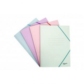 Carpeta Folio 3 Solapas Colores Pastel - Pack de 4