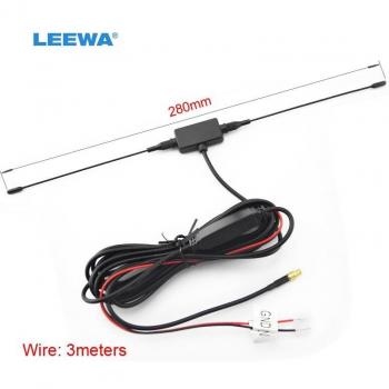Antena activa MCX para coche con amplificador integrado para TV digital - LEEWA #CA914