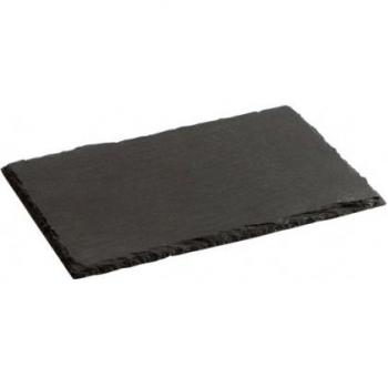 Quid 2454140031 - Bandeja de Pizarra Quid Gastro Fun, Gris, rectangular 20x 13cm