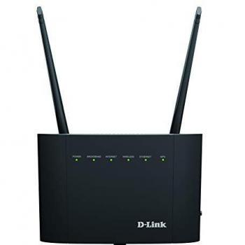 D-Link DSL-3788 Modem Router ADSL, WiFi AC 1200 Mbps, ADSL2+, VDSL2+, 802.11ac Wave 2, Doble Banda 2.4/5GHz, 4p LAN Gigabit, 1p LAN/WAN, DLNA, USB, Negro