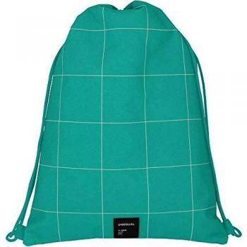Grafoplás 37610736. Bolsa de Cuerdas con Bolsillo Exterior Cremallera. Turquesa. Unequal Grid