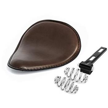 Asiento Solo con muelles para Motos Custom marrón