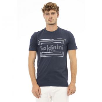 Baldinini Trend Blue Cotton T-Shirt - S