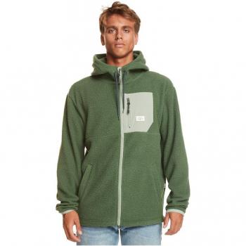 Quiksilver - Sudadera de hombre Clean Coasts verde, talla S