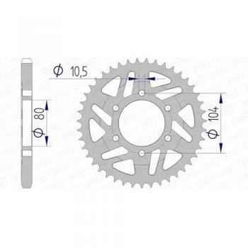 Corona de aluminio AFAM 17610525, rueda dentada para cadena, 42 dientes, tipo 17610, paso 525, compatible con Kawasaki ZX-6R