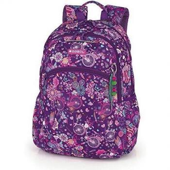 Gabol | Mochila Adaptable a Carro Abril Morada con Espalda termoformada