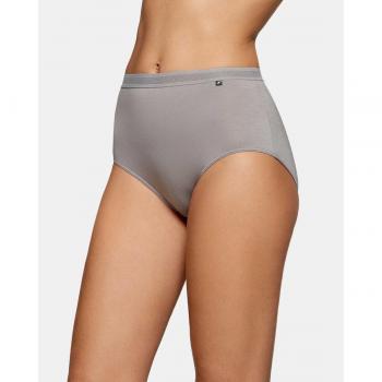 Impetus - Braga alta lisa con cinturilla perforada, Braguita Alta Soft Premium Gris (M)
