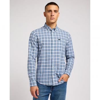 Camisa de hombre Lee de corte classic con cuadros en color azul