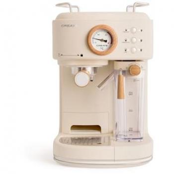 Cafetera Express Semiautomática 20 Bar Create Thera Retro Pro con Depósito de Leche y Capacidad de 1,5L