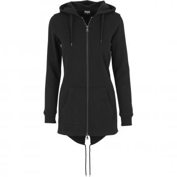 Urban Classics Women's Zip-Up Hooded Sweat Parka - Black - XS to 4XL