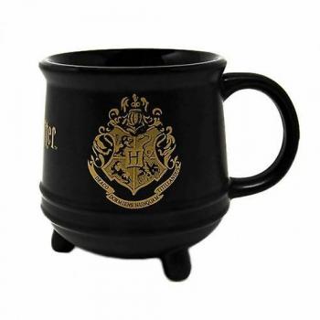 Taza de cerámica Harry Potter Hogwarts Crest Caldero Negra One Size