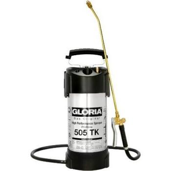 Pulverizador a presión Gloria 505 TK Profiline 5L - Acero inoxidable, 6 bar, con manómetro y conexión para compresor