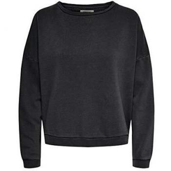 Only Onlpatti Logo Dnm Sweat Suter Pulver, Negro