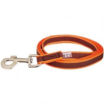Julius-K9 Color & Gray Correa de Perro del Estupendo-Apretón sin Asa, 20 mm x 3 m, Naranja y Gris