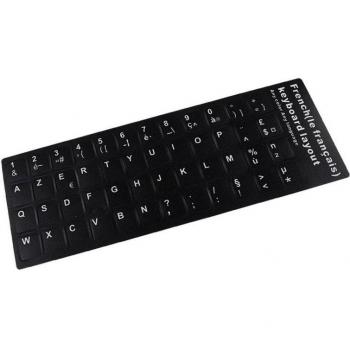 Adhesivo de Conversión para Teclado en Idioma Francés - Color Negro
