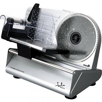 Jata CF1030 Cortafiambres Metálico Profesional Series con Disco Desmontable de 19 cm de Gran Precisión Corte de 1 a 22 mm Carro Deslizante Desmontable Libre de PFOA