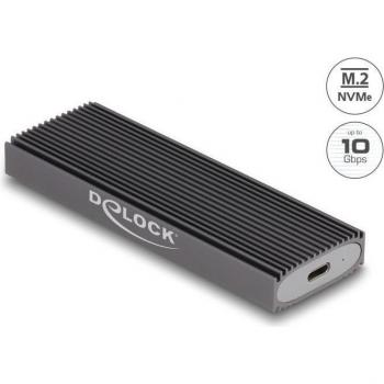 Caja externa USB Type-C para SSD M.2 NVMe y SATA, herramienta gratuita, Gris, USB 3.1
