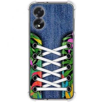 Funda de Silicona Antigolpes para Oppo A38 4G con Diseño de Zapatillas 13