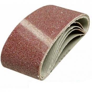 Silverline 807650 Bandas de Lija, 65 x 410 mm, Grano 80, Caja de 5