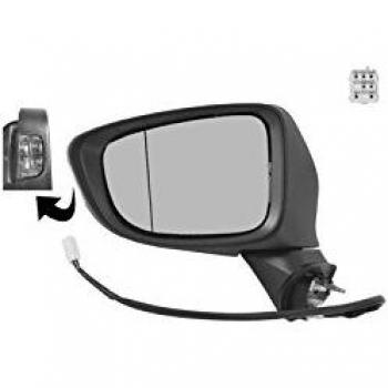 Espejo retrovisor VAN WEZEL 2766807, tipo: espejo retrovisor, características: diseño específico para vehículos, incluye soporte de montaje, vidrio convexo para mayor visibilidad, acabado en negro y compatible con modelos de diversas marcas