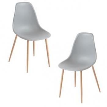 Pack 2 Sillas de Comedor Mykle - Gris Claro