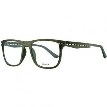Police VPL485530GGP Gafas, Shiny Green Cloth Weft Effect, 53/18/145 para Hombre