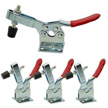 XRPAOWA 4 PCS Toggle Clamp 201B Hand Tool 198Lbs Holding CapacityAntislip Horizontal Quick Release Heavy Duty Toggle Clamp Tool