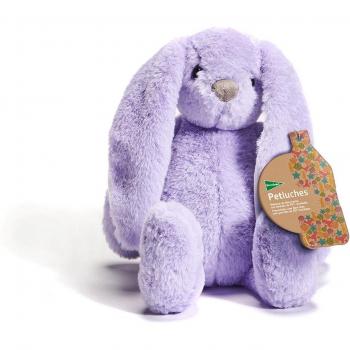 Conejo violeta de peluche sostenible 30 cm