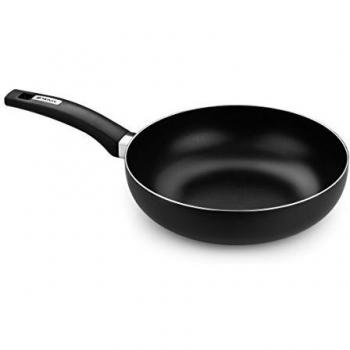 Monix Wok para saltear, Aluminio, Gris Oscuro Antracita, 28 cm