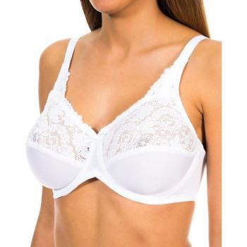 Bali Tailored Minimizer Lace Trim Bra White Bras 40-C