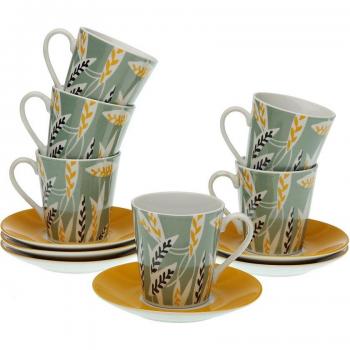 Set de 6 Tazas con Plato Elora